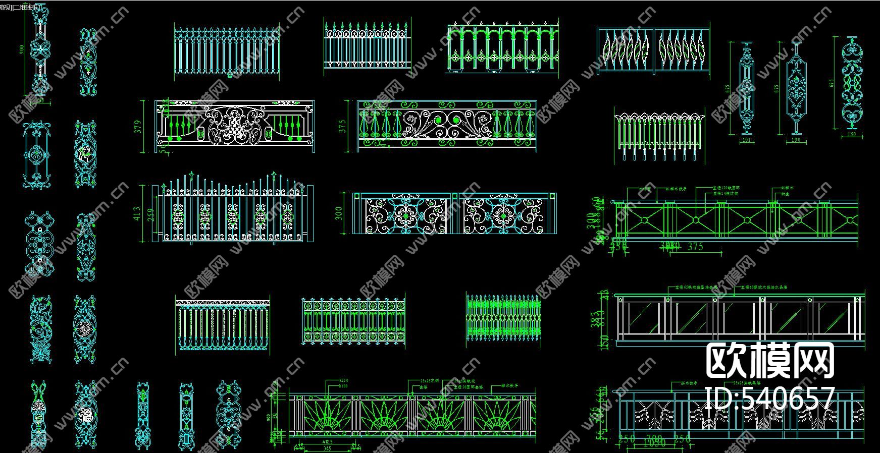 铁艺雕花栏杆下载