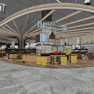  现代超市su模型 