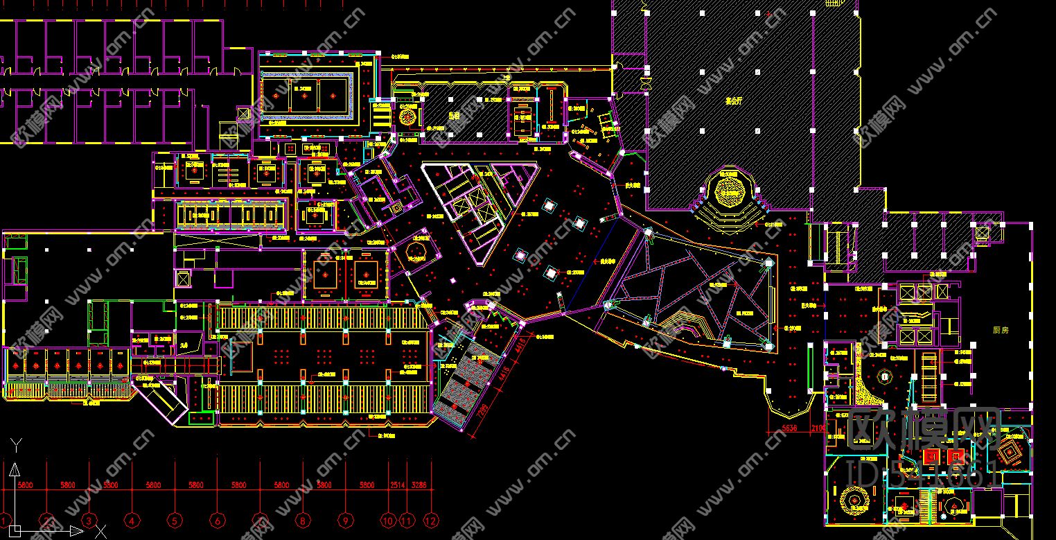 常州大酒店公共区域装饰施工图下载（渲染图3）