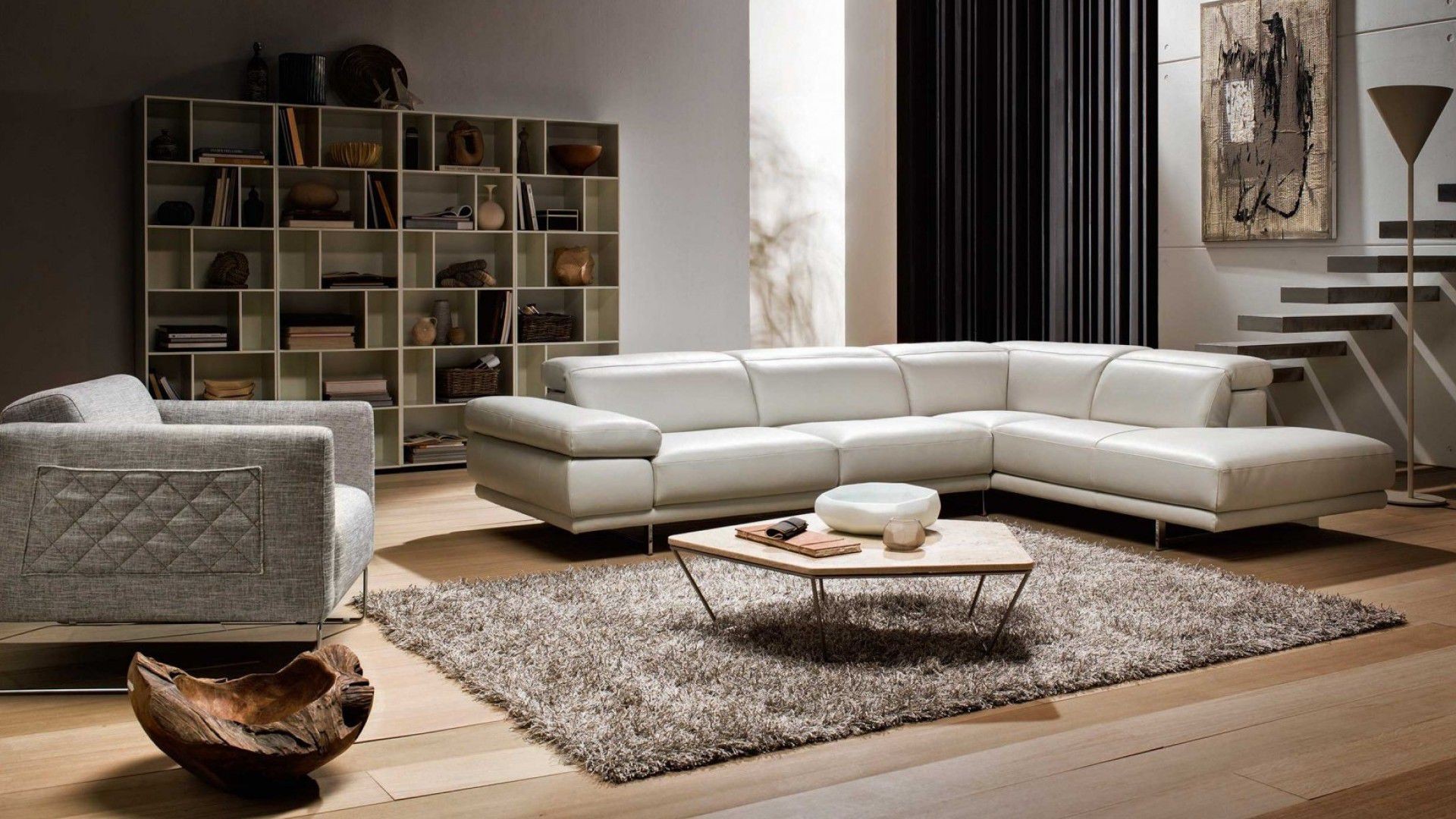 意大利natuzzi品牌 现代皮革转角沙发组合