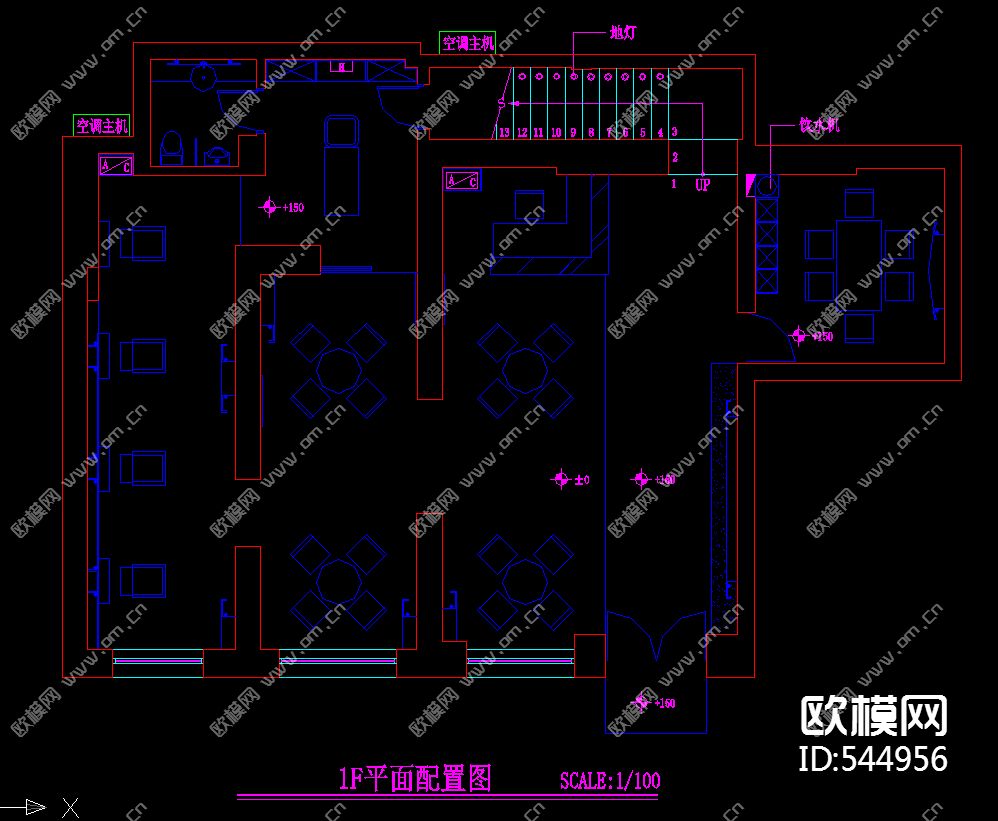 美容学校装修施工图下载（渲染图1）