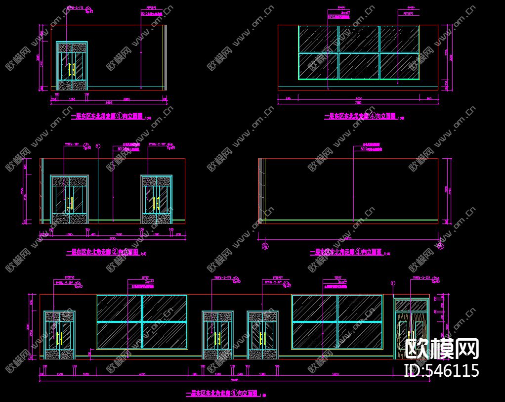 大学五层图书馆装修整套施工图下载（渲染图2）