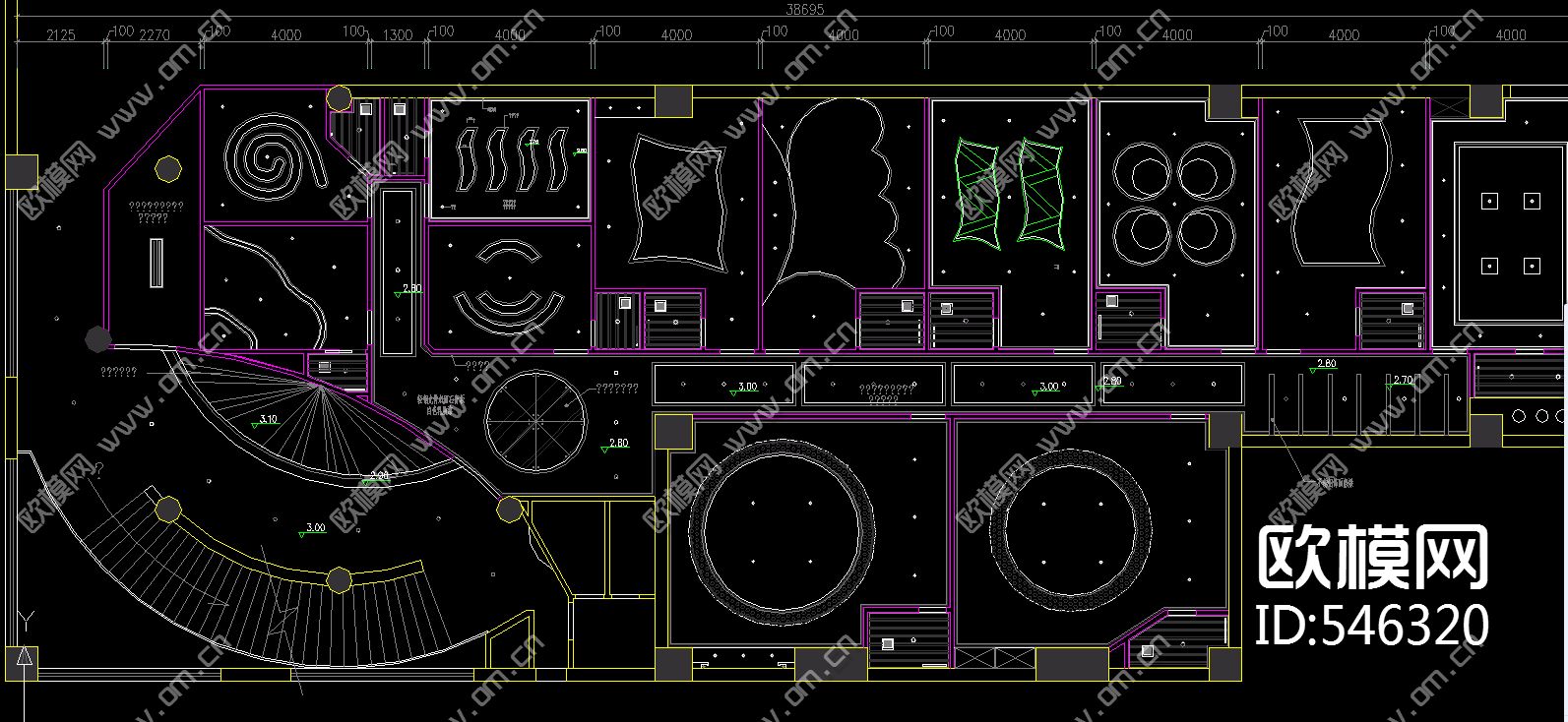 有艺术气息KTV装饰施工图下载（渲染图1）