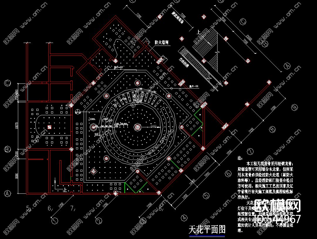 地下商场装饰施工图下载（渲染图3）