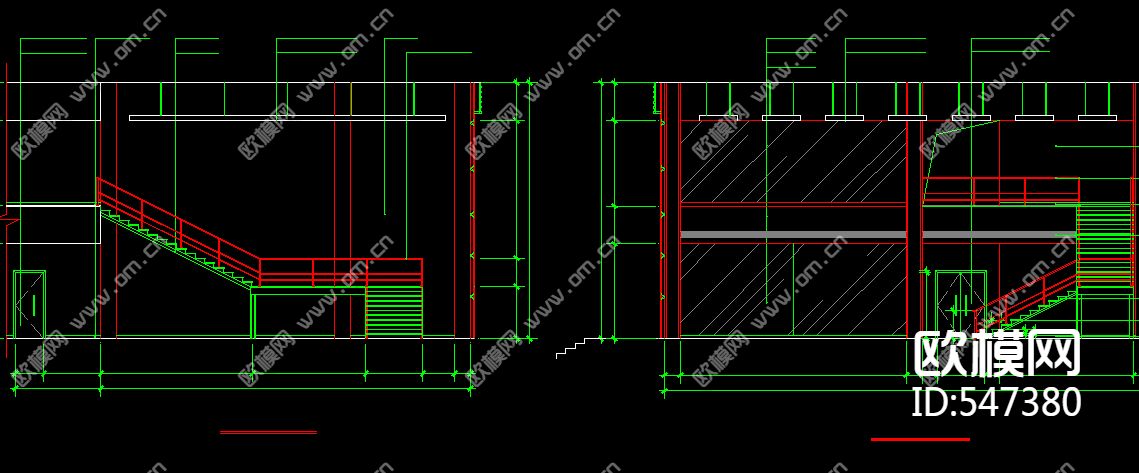 两层办公楼装修施工图下载（渲染图3）