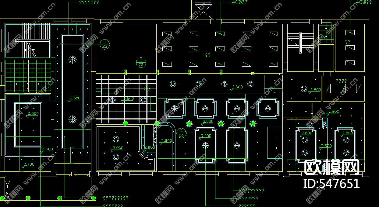 酒店中餐厅装修施工图下载（渲染图1）