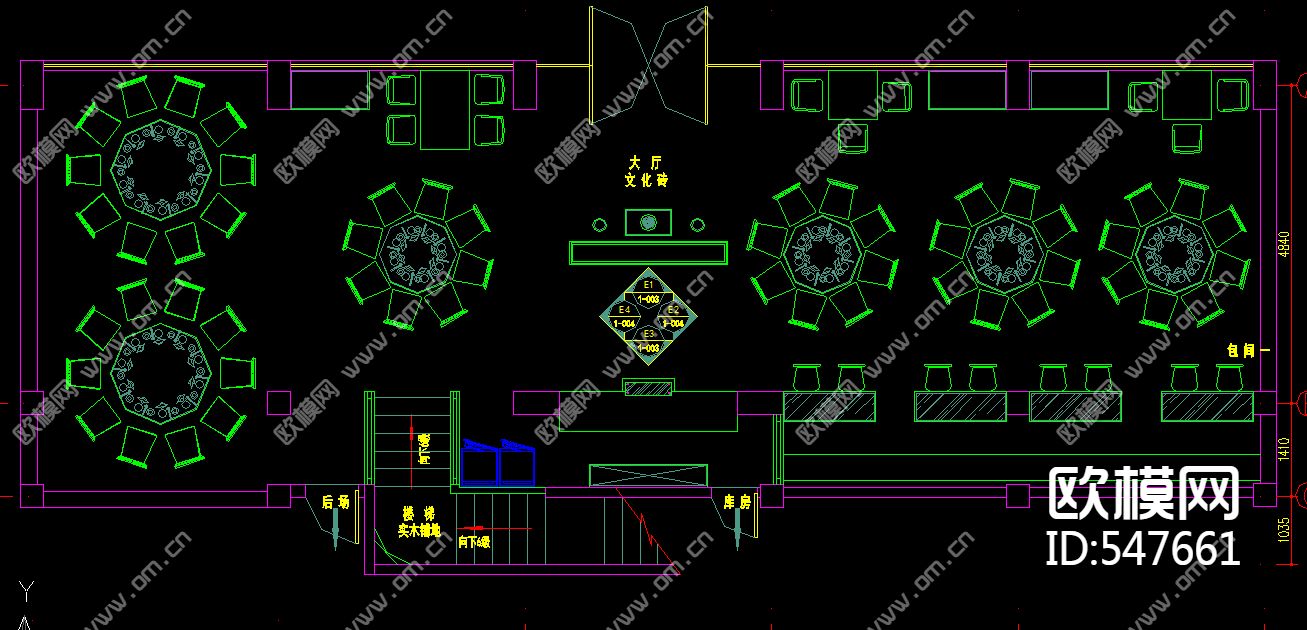 川菜馆装修施工图下载（渲染图1）