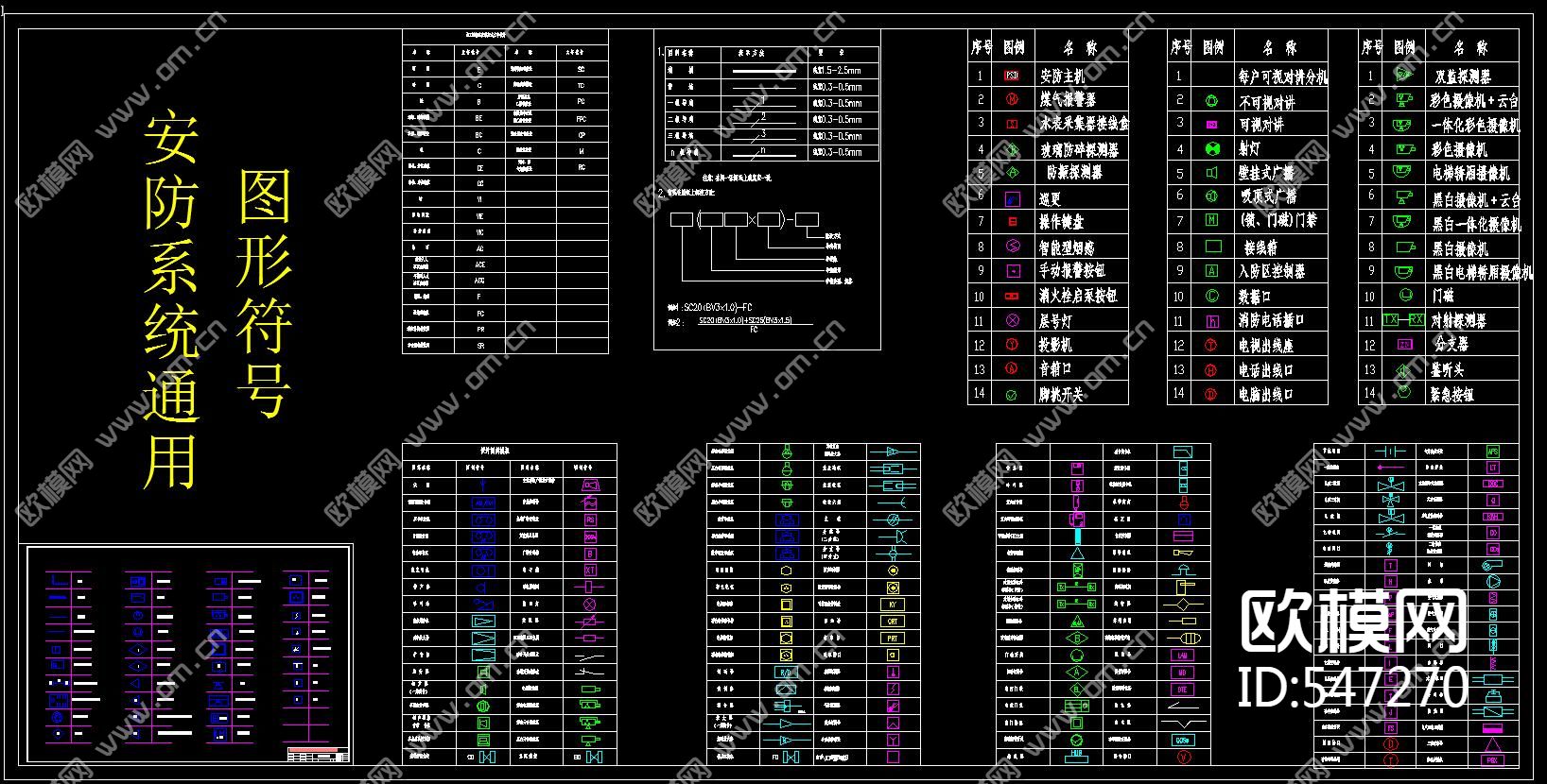 安防系统通用图形符号下载