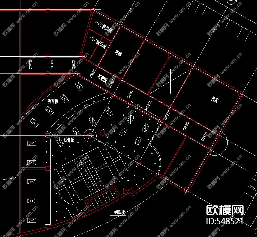 电信营业厅装饰施工图下载（渲染图4）