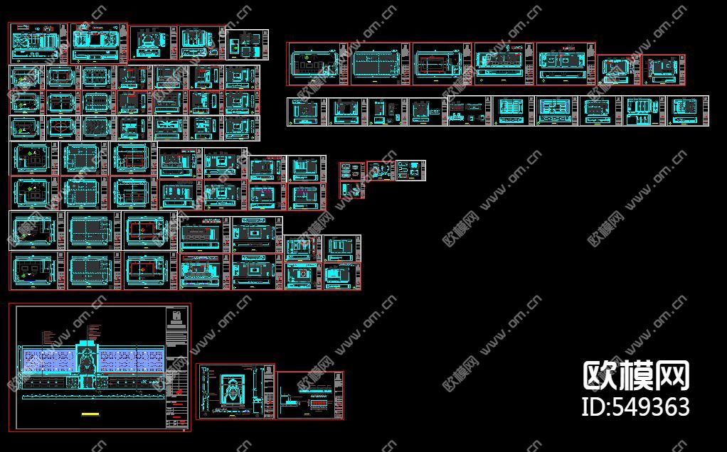 量贩式KTV 平立面全套施工图下载（渲染图3）