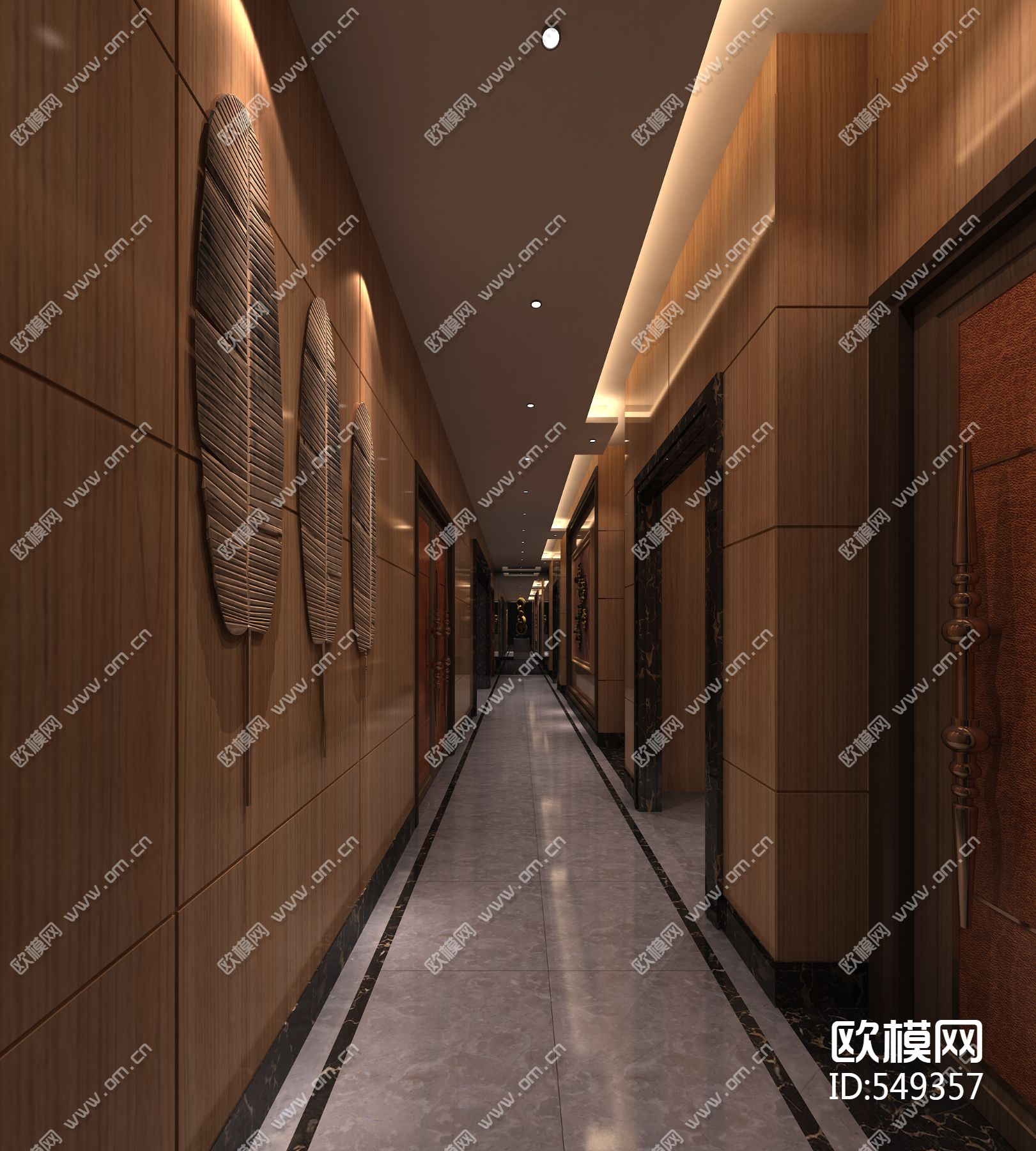 酒店全套CAD施工图下载（渲染图6）