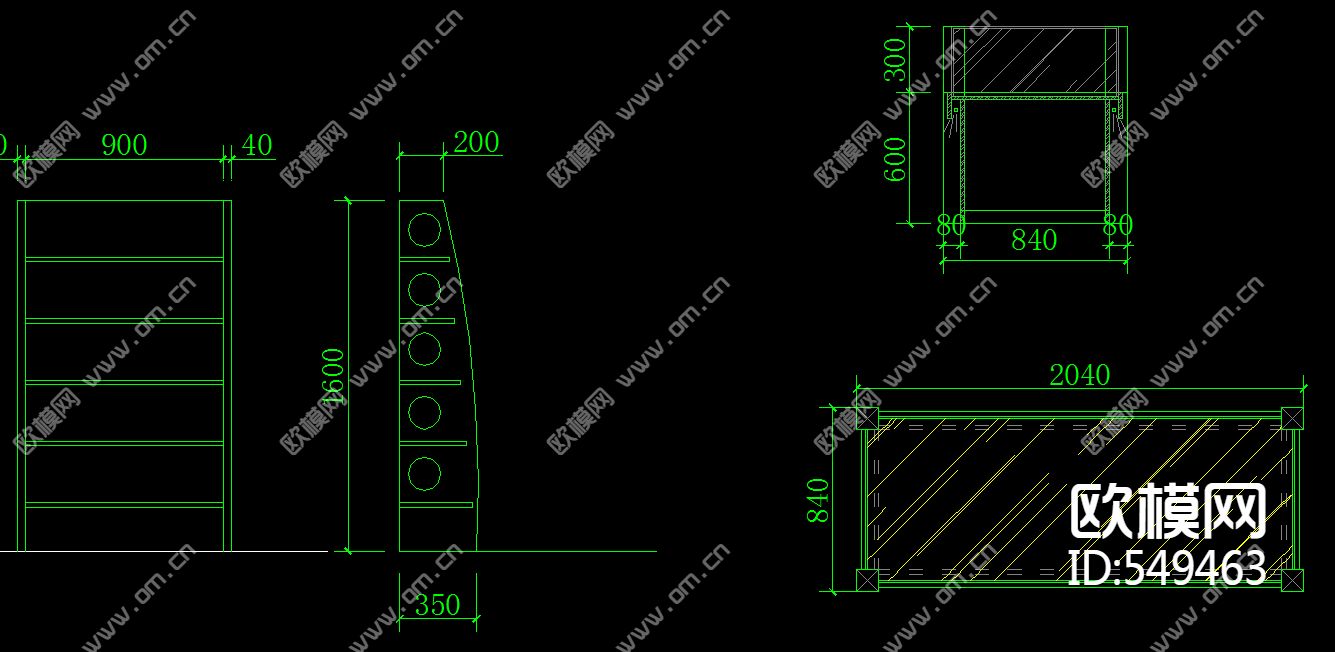 小化妆品店装修施工图下载（渲染图3）