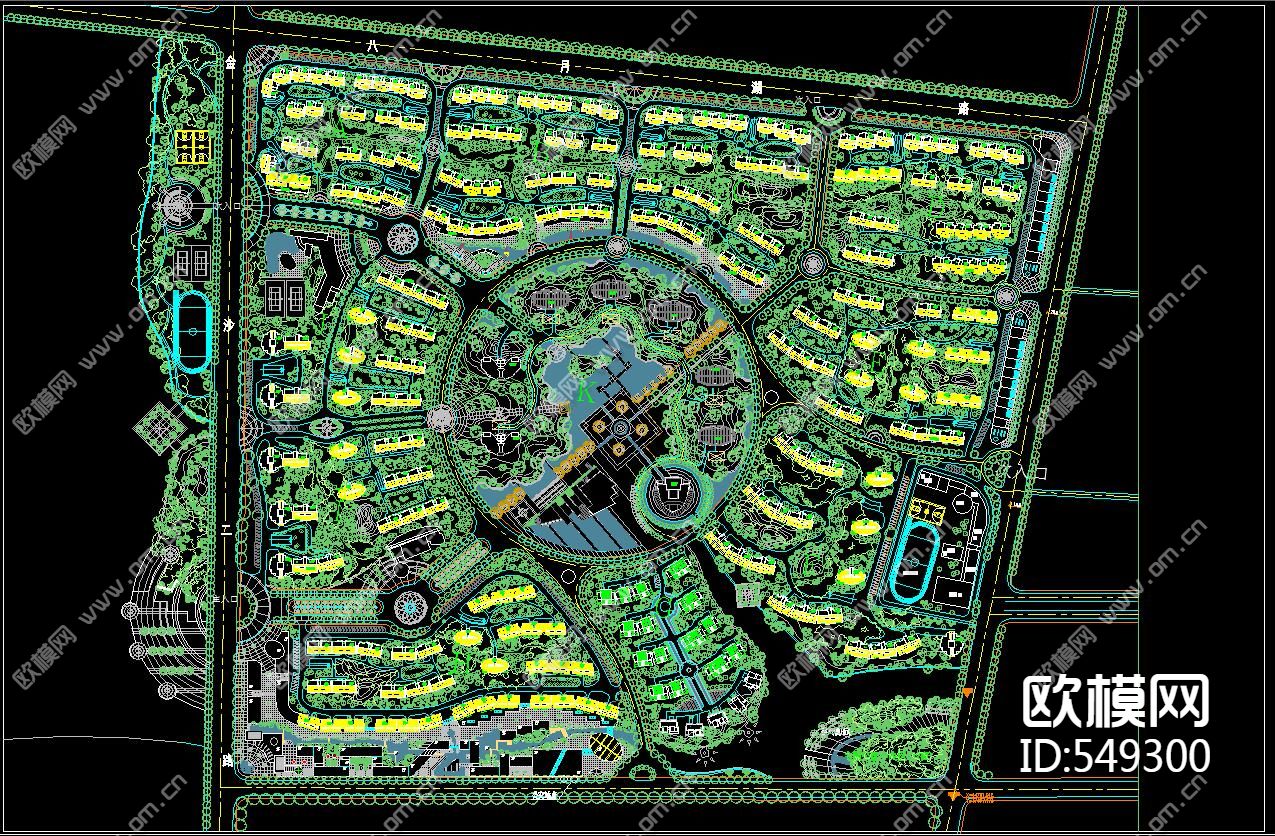 居住区CAD规划图下载（渲染图3）