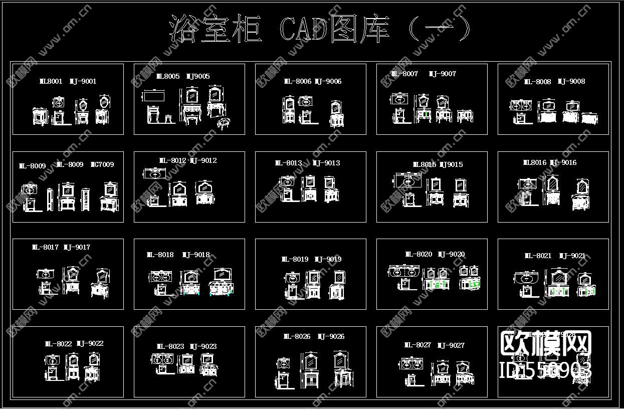 浴室柜台盆柜图库下载（渲染图1）