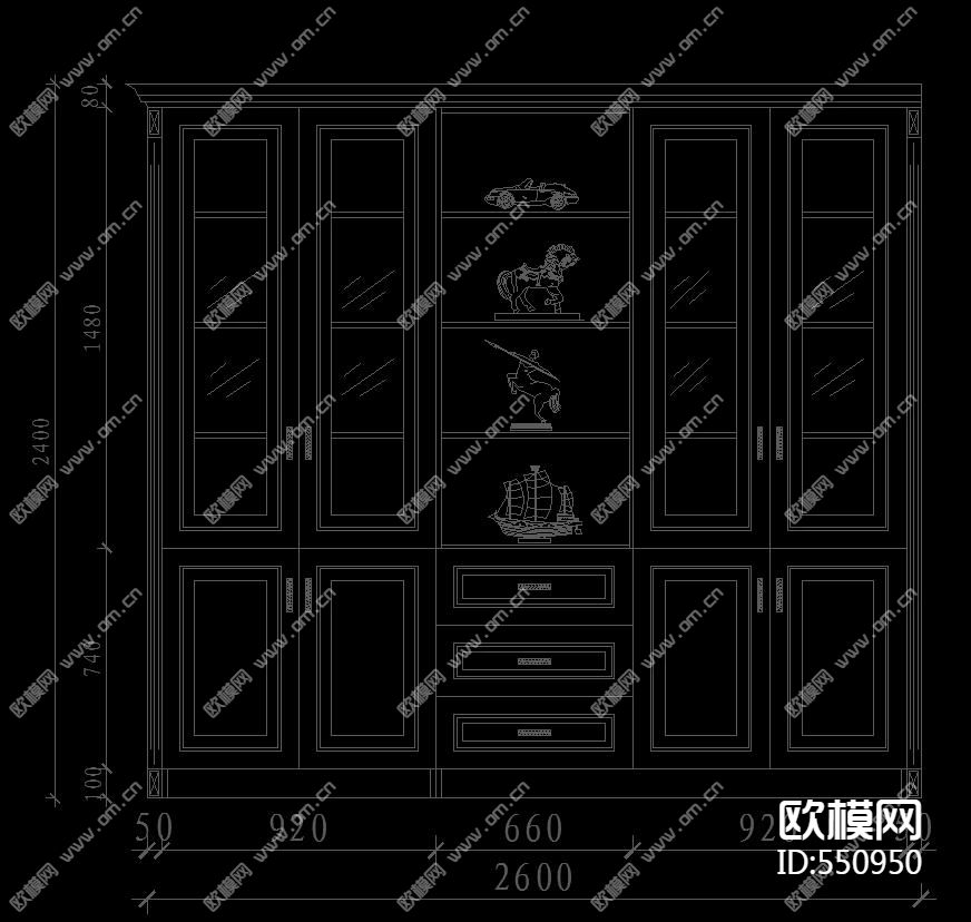 书柜CAD图库