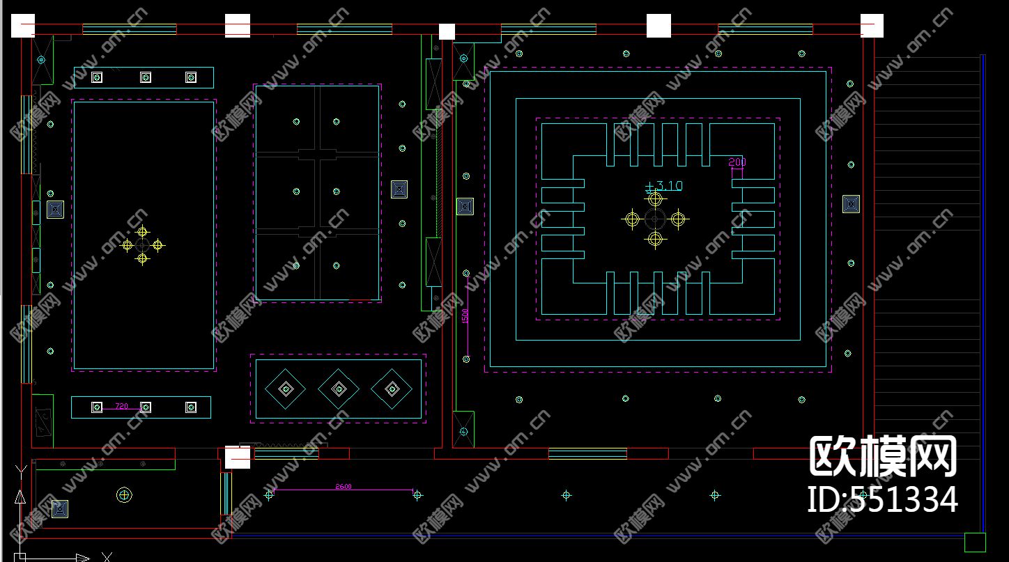 会客室办公室装修施工图下载（渲染图1）