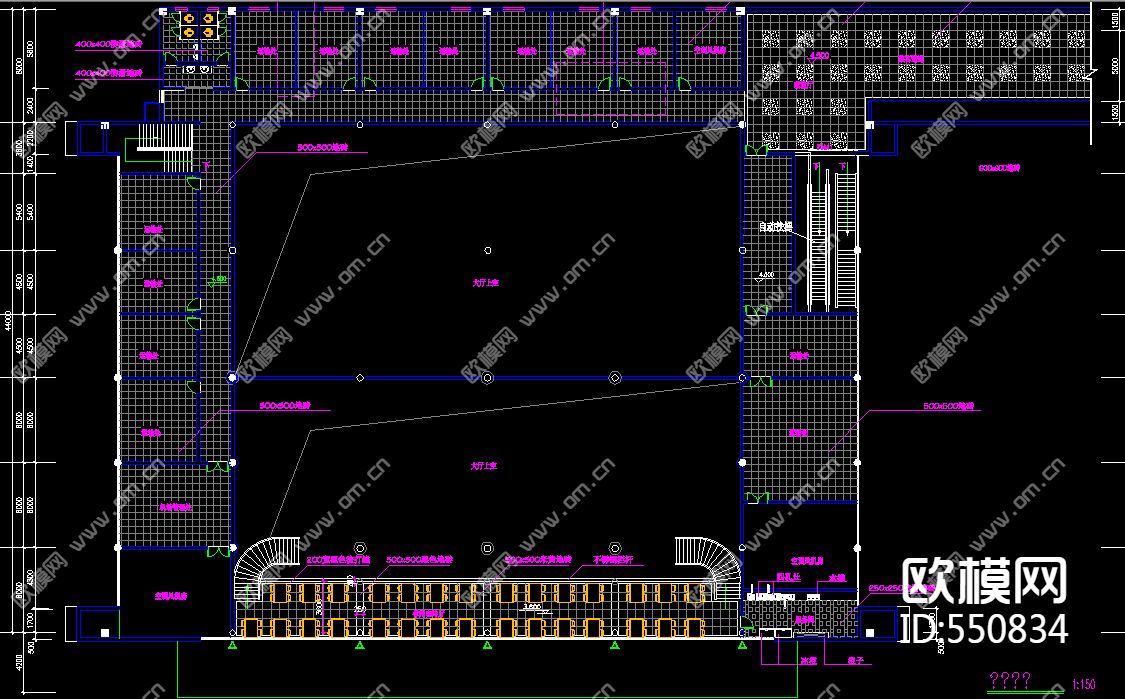 机场改造装修施工图下载（渲染图1）
