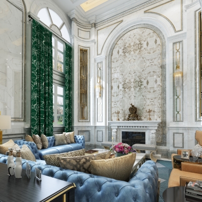 3d别墅豪宅模型-vr全景3d模型-3dmax模型免费下载-欧模网