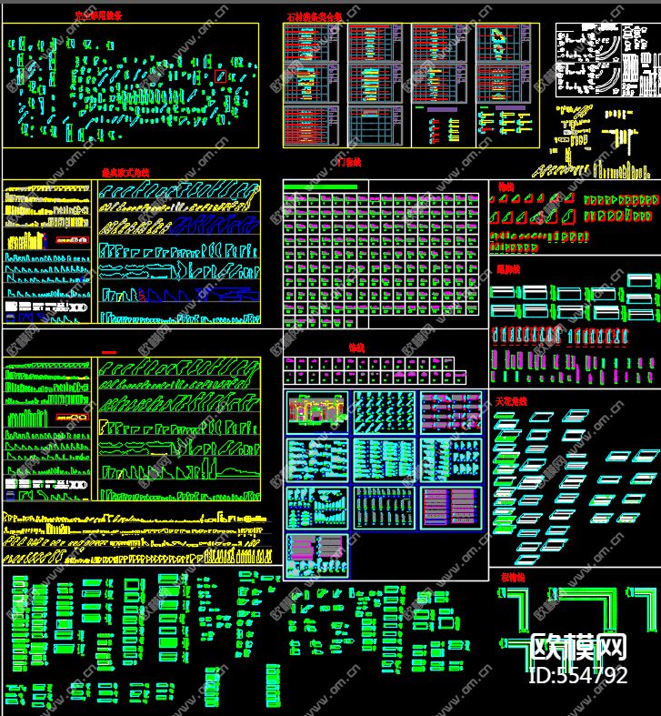 最齐全的CAD线条图库下载