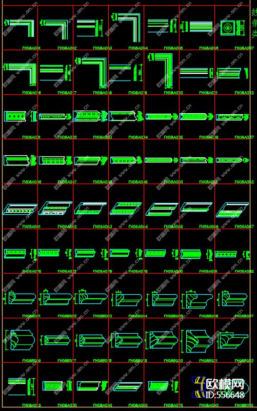 欧式CAD石膏线下载
