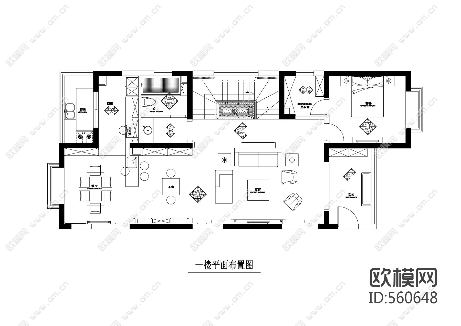 山西跃层公寓下载（渲染图1）
