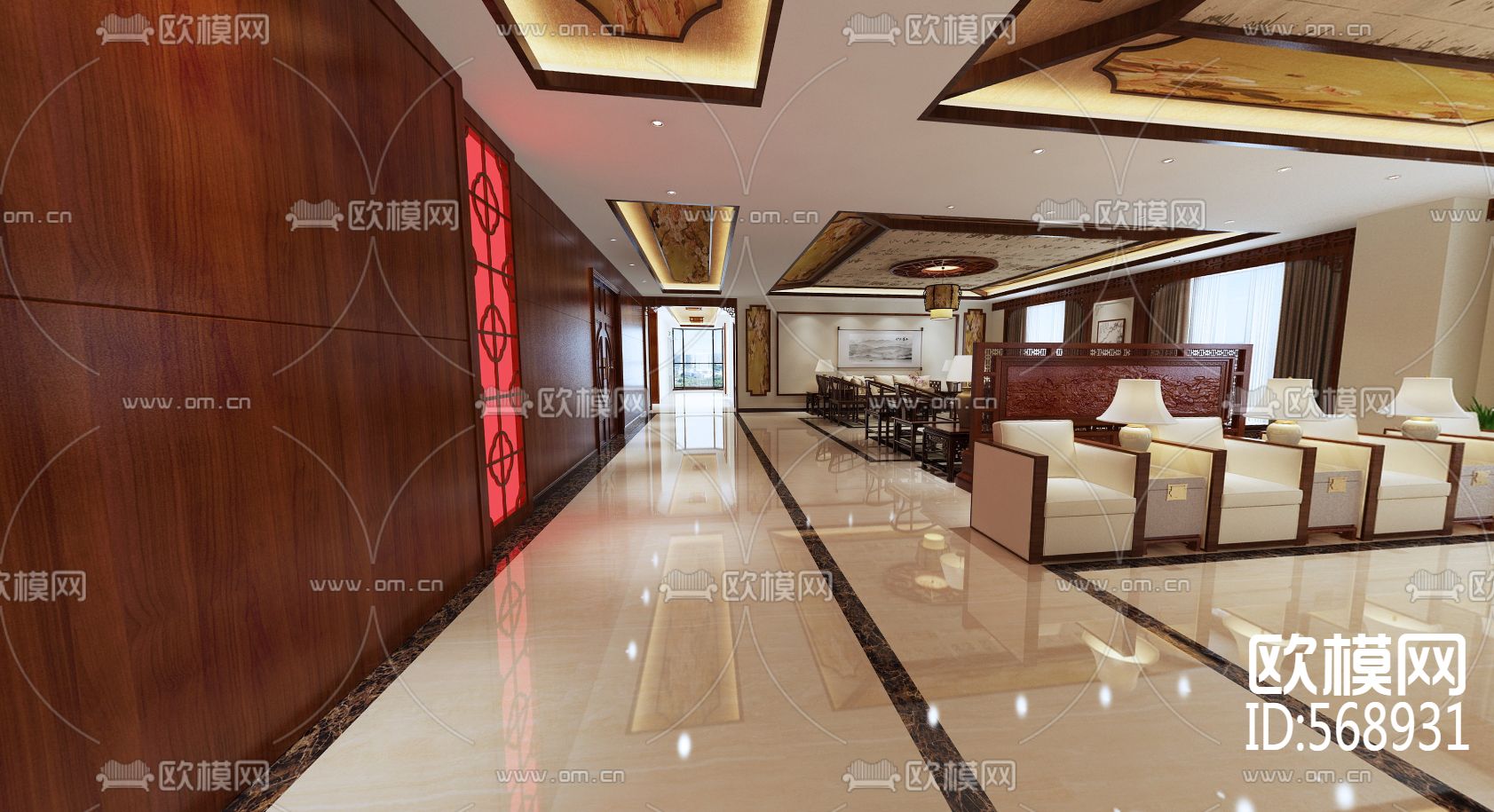 办公室会所施工图效果图