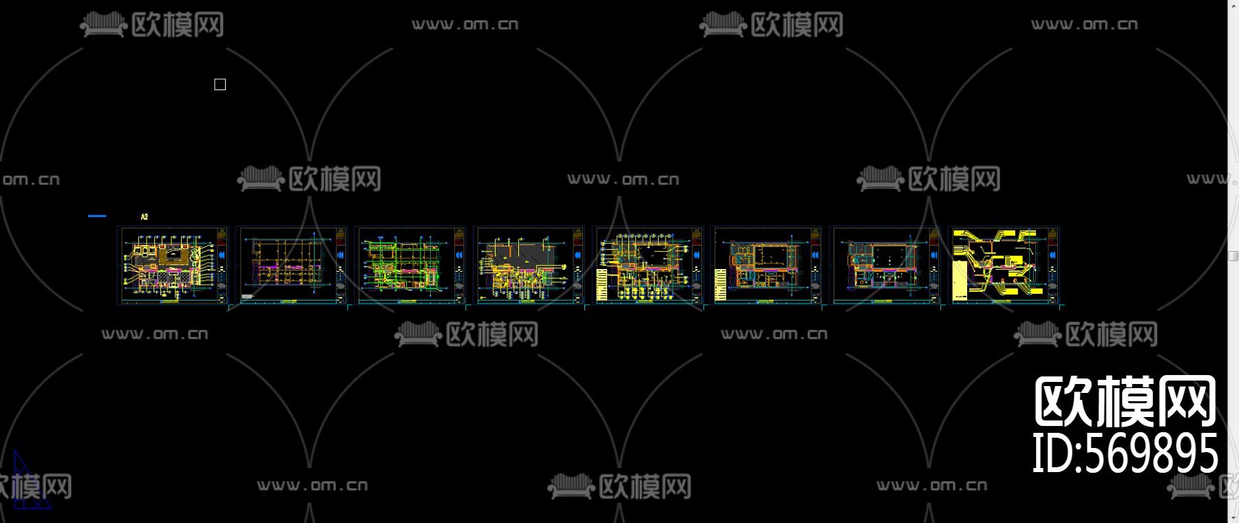 金螳螂设计总院最新制图规范酒店客房样板间平立面节点大样下载（渲染图1）