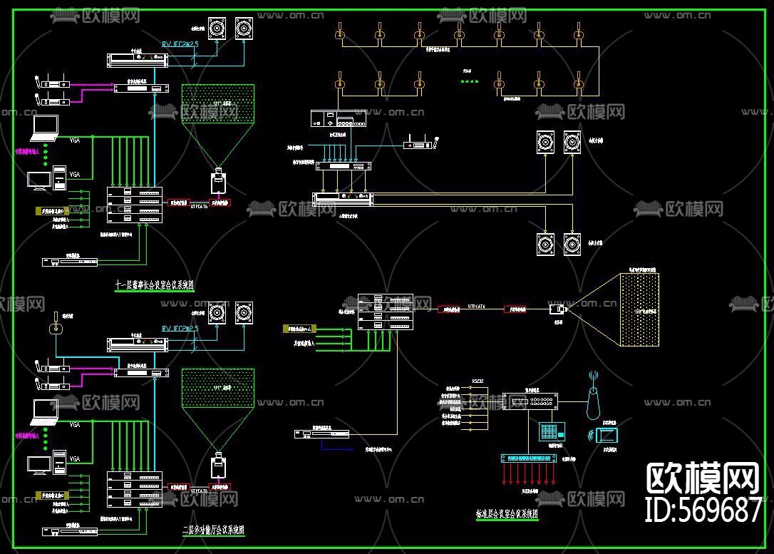 办公楼系统图CAD图库下载（渲染图4）