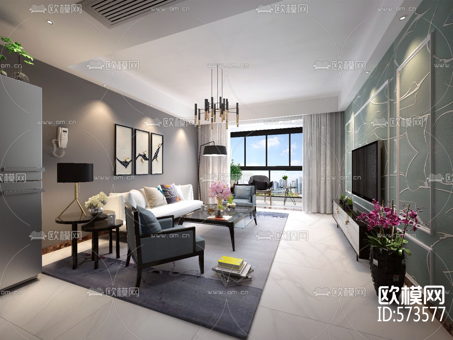 大城小院7栋2单元施工图效果图下载（渲染图9）