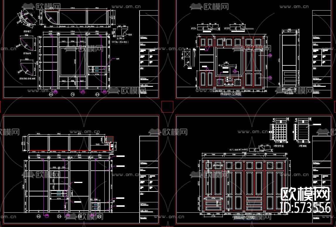 衣帽间CAD图库下载（渲染图1）