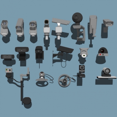  现代监控摄像头su模型 