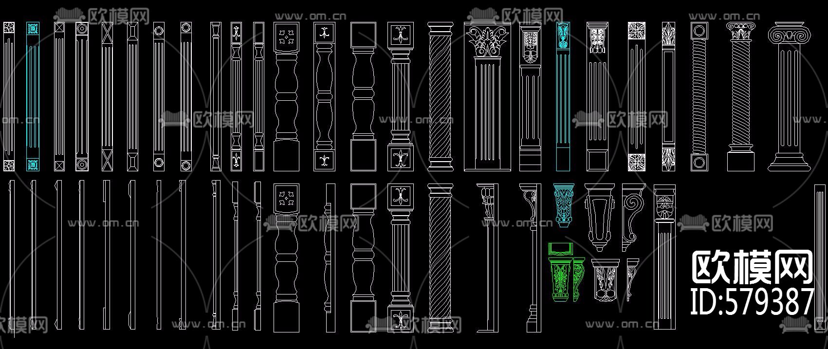 实用橱房常用 柜门 拉手 眉板 CAD图集下载（渲染图6）
