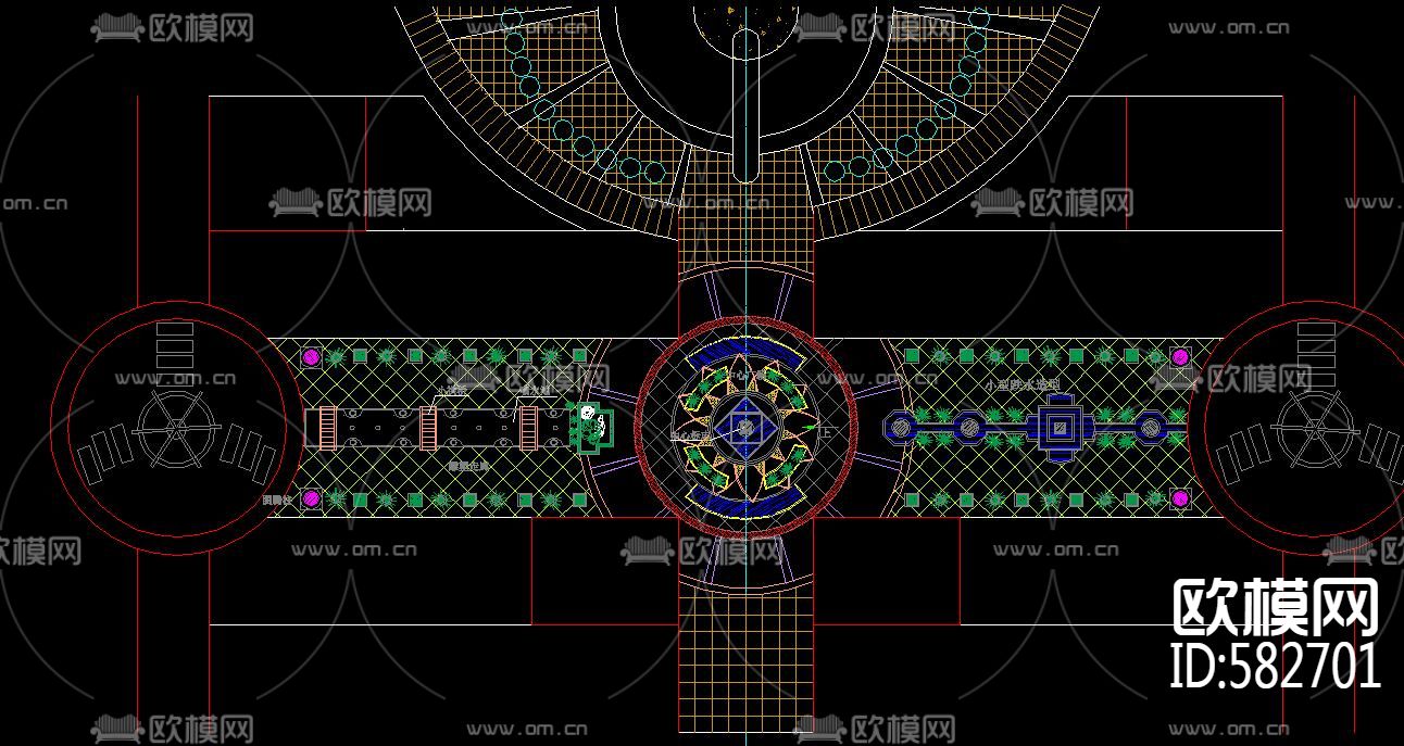 园林景观设计CAD图库下载（渲染图2）
