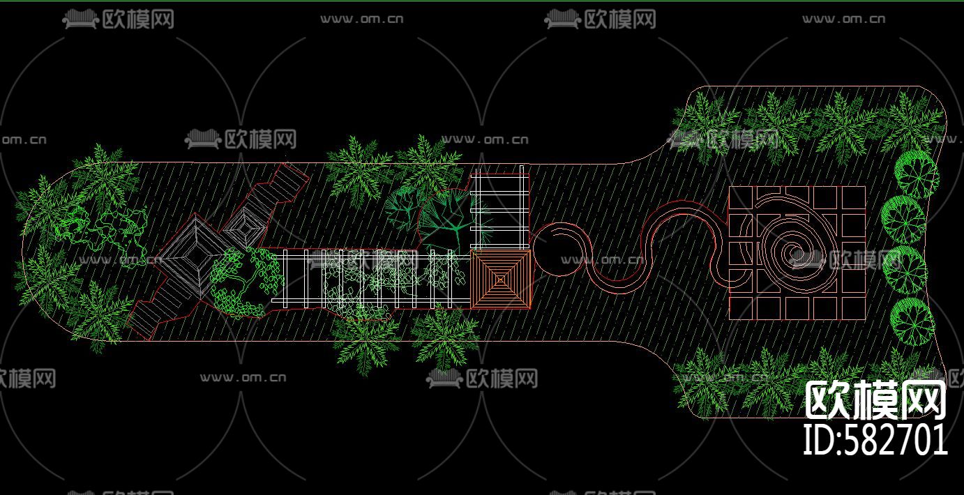 园林景观设计CAD图库下载（渲染图3）