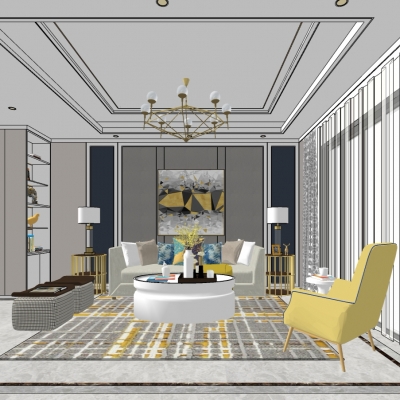 北欧客餐厅免费su模型