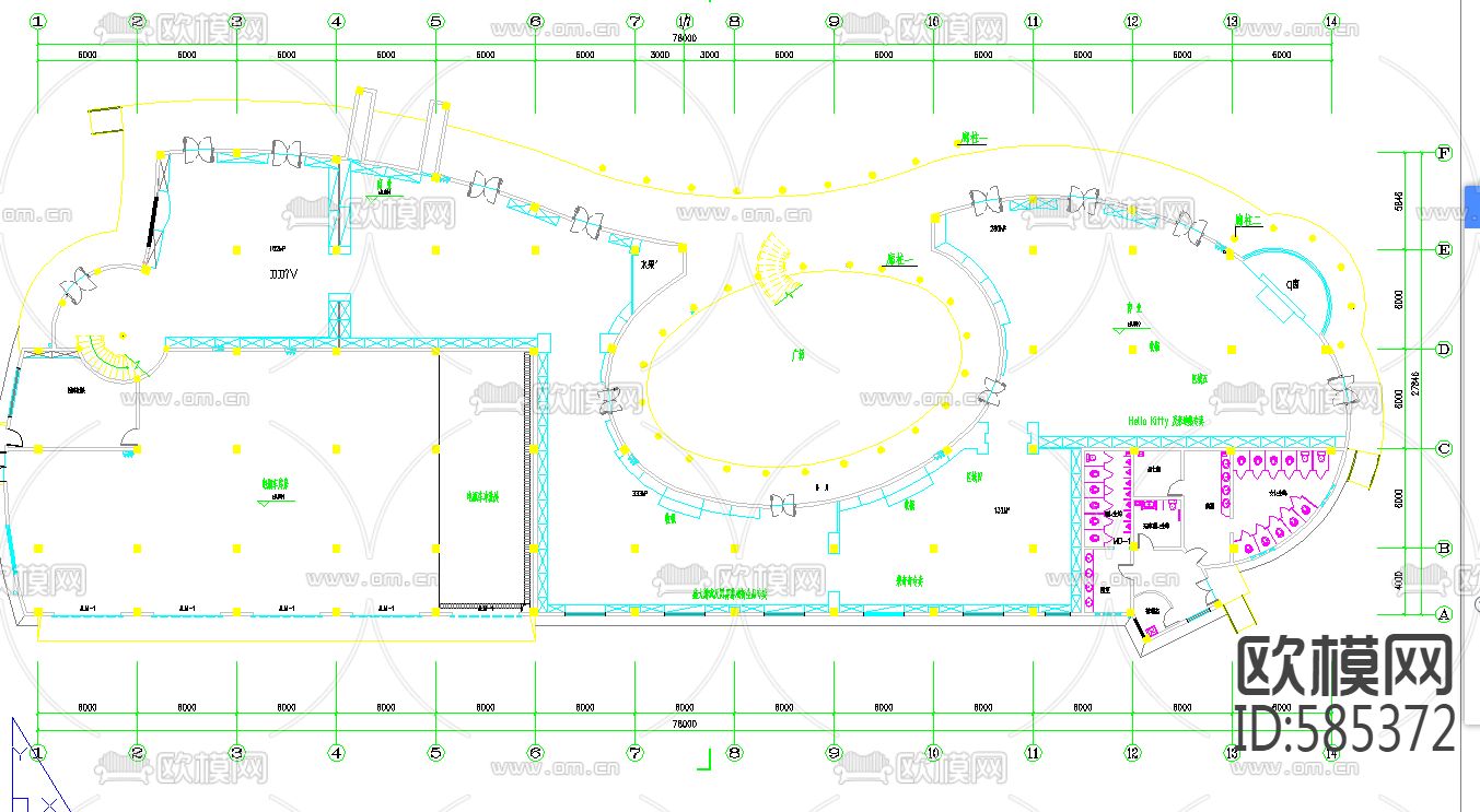 主题公园外包装商店施工图下载（渲染图2）
