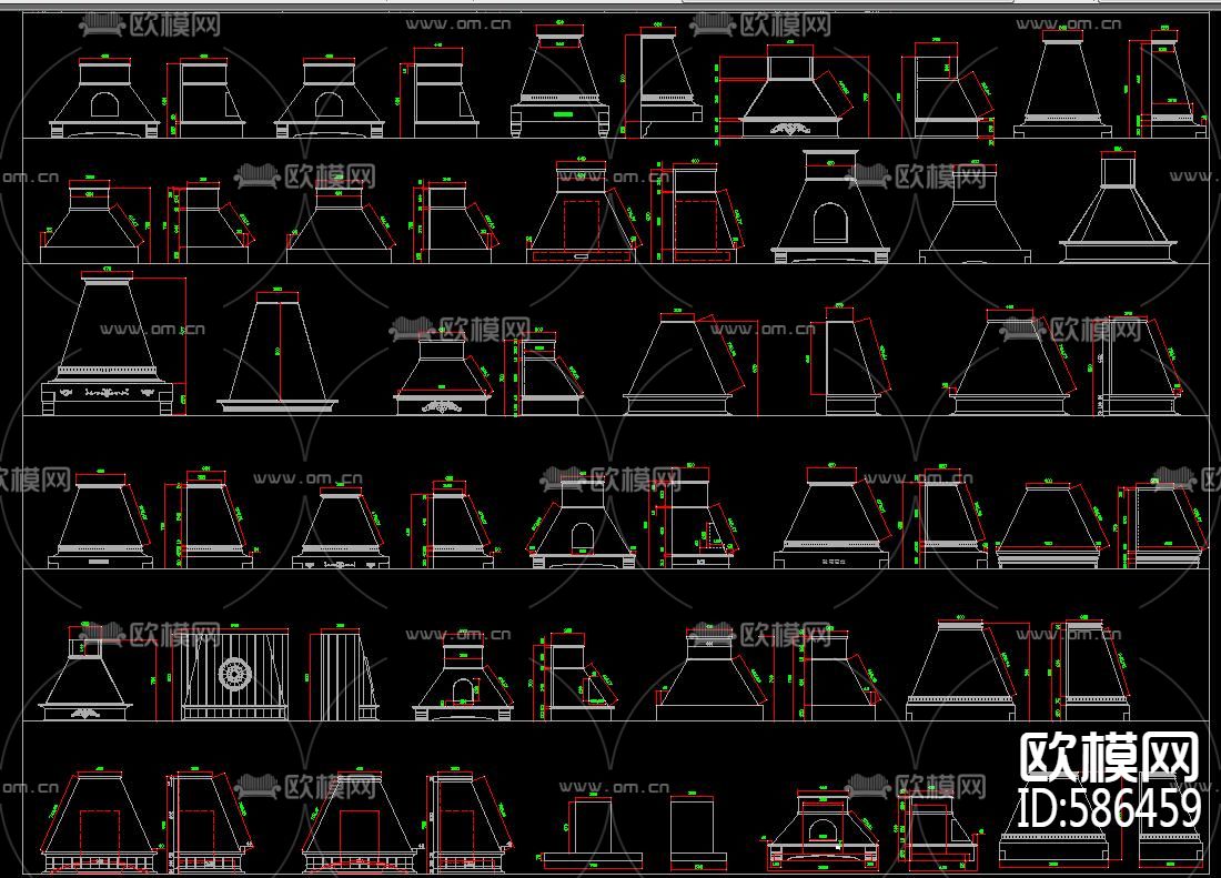 厨房CAD图库大全下载（渲染图2）