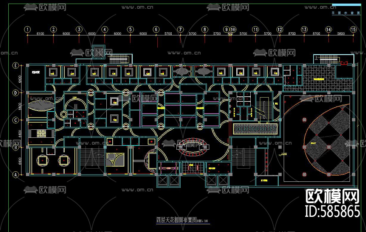 体闲酒店装修设计施工图下载（渲染图2）