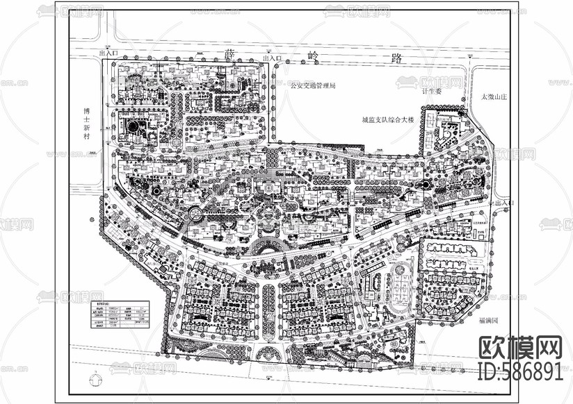 小區(qū)道路景觀規(guī)劃圖下載