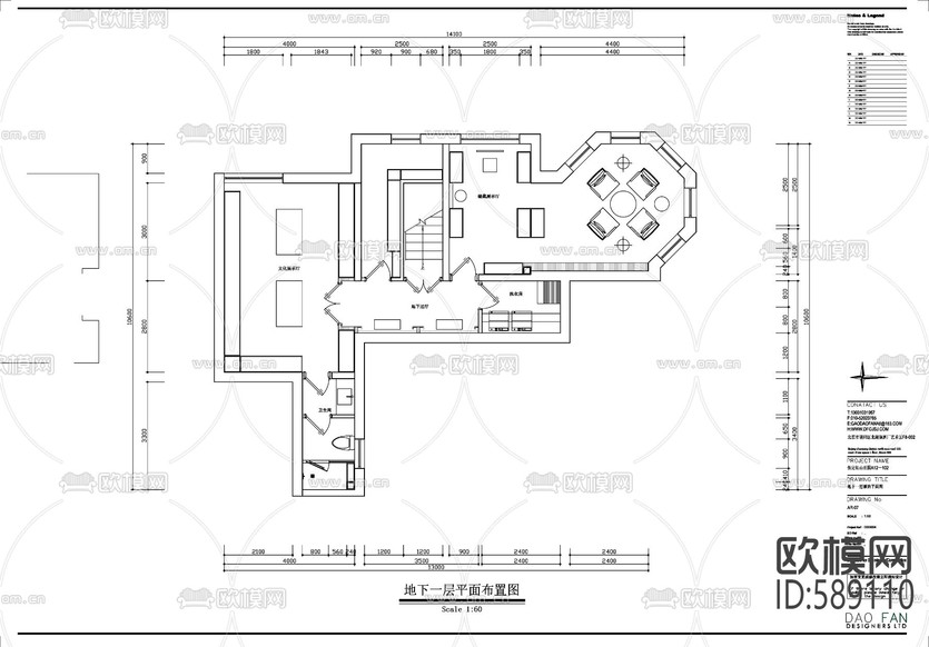 新古典別墅cad施工圖下載(渲染圖4)