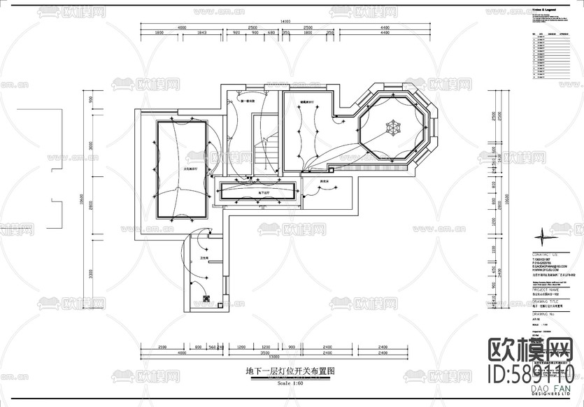 新古典別墅cad施工圖下載(渲染圖5)