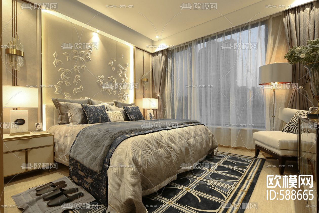 半岛别墅全套CAD施工图下载（渲染图5）