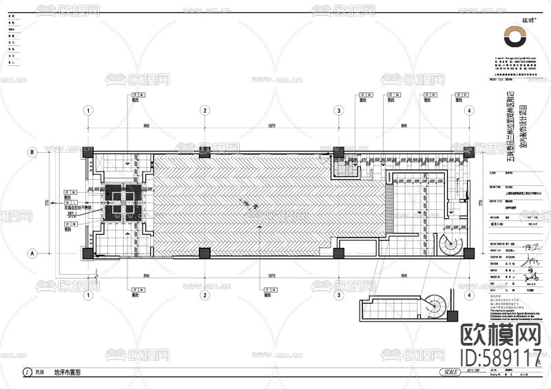 兰州拉面餐厅cad施工图下载（渲染图2）