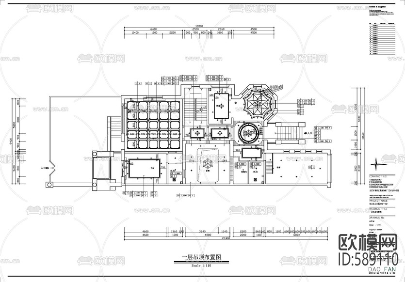 新古典別墅cad施工圖下載(渲染圖7)