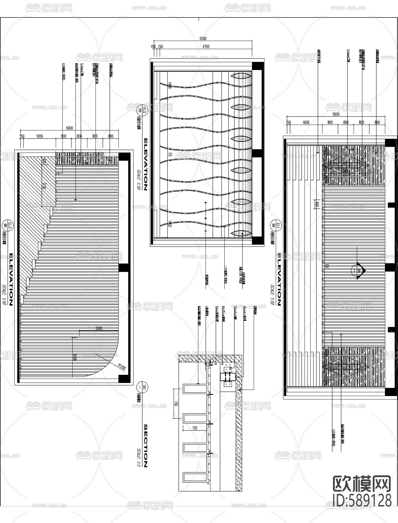 会所工装cad施工图下载（渲染图10）