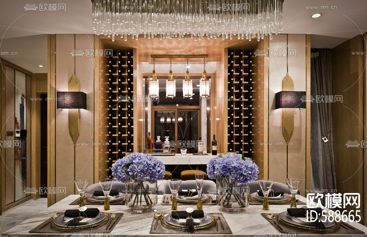 半岛别墅全套CAD施工图下载（渲染图6）