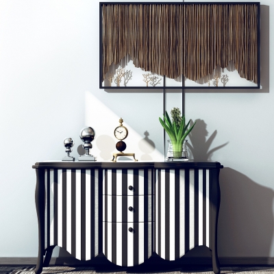 黑白边柜3d模型