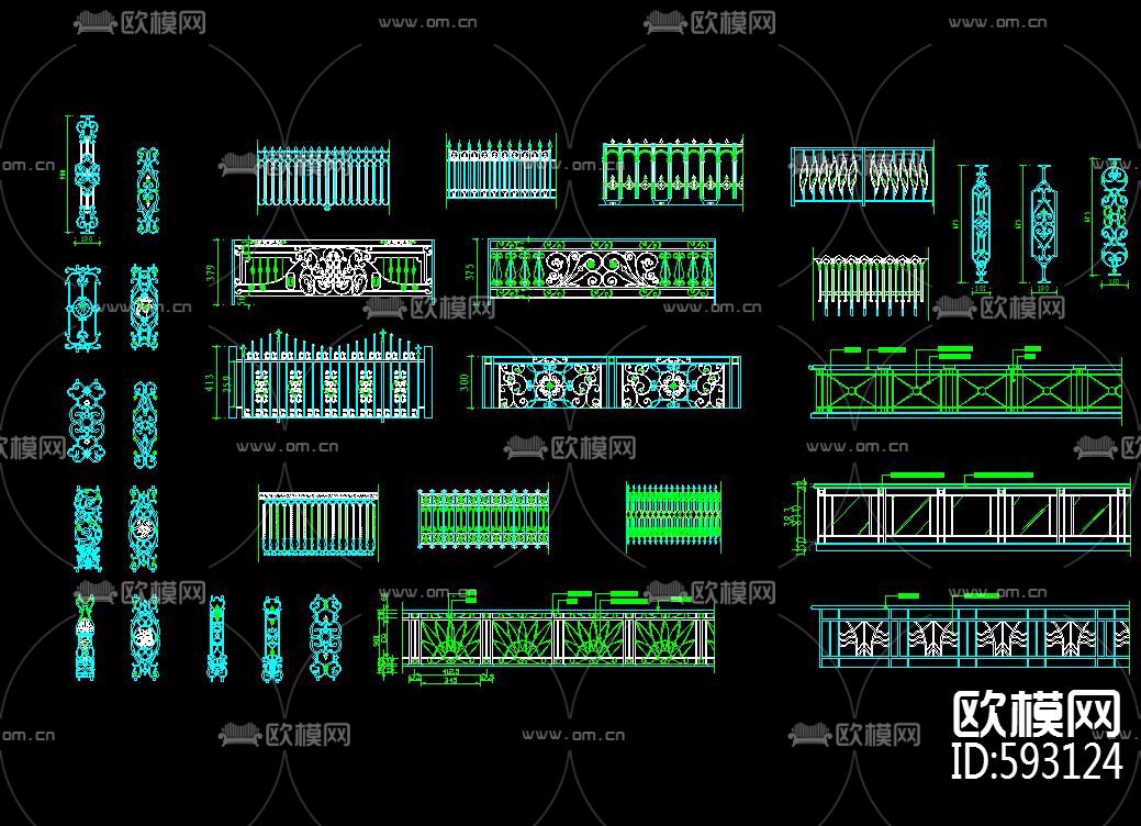 公园小景CAD图纸集合下载（渲染图9）
