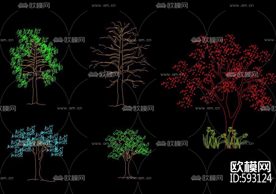 公园小景CAD图纸集合下载（渲染图8）