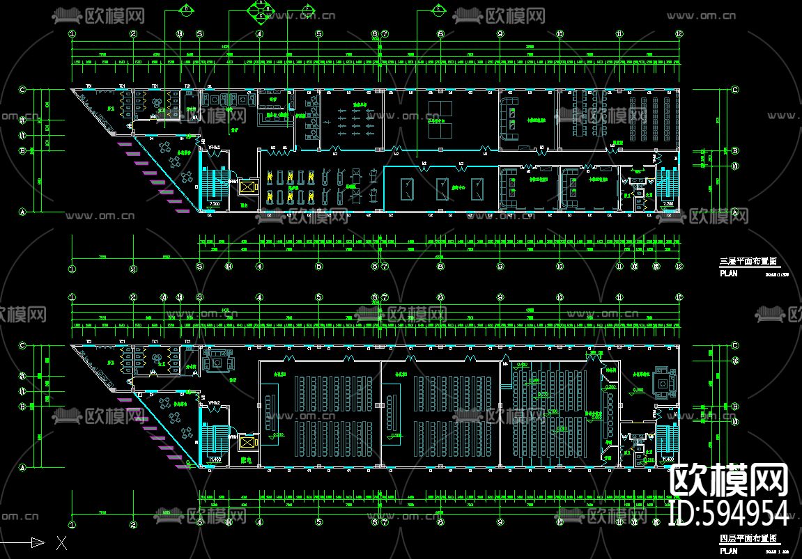 四层后勤服务中心施工图下载（渲染图4）